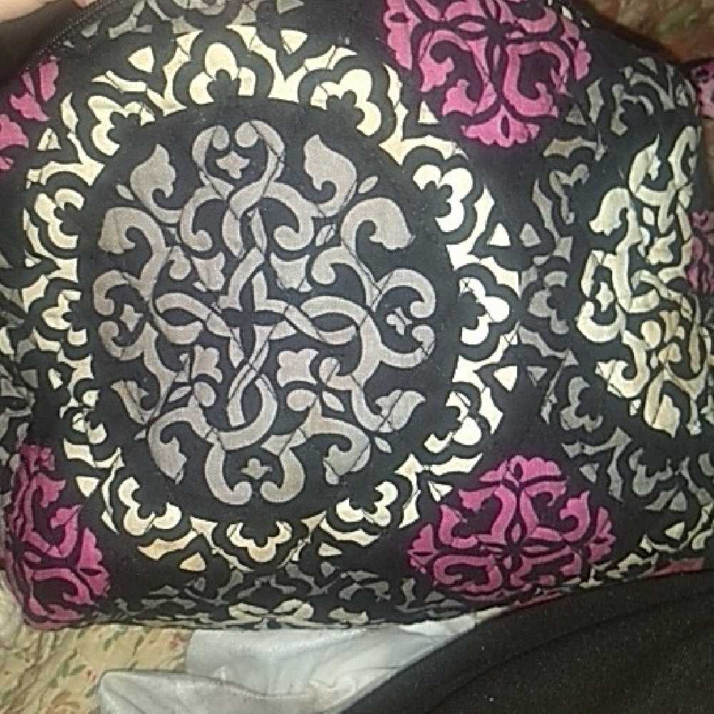 Vera Bradley Black and Pink Cosmetic Bag